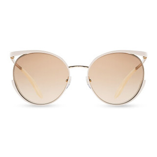菲拉格慕（Ferragamo）时尚个性太阳镜女款白金色全框墨镜 SF165S 109 58mm