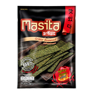 泰国进口 玛喜泰（Masita）香辣味脆海苔 36g 休闲零食