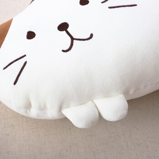 佳佰 弹力超柔舒适日式卡通毛绒玩具多用猫抱枕靠垫午睡枕 42*25cm