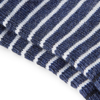 全棉时代 男幼童两双装条纹袜9.5cm(建议3-12个月) 蓝灰+灰色2双装