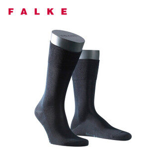 FALKE 德国鹰客 Tiago 丝光棉罗纹商务正装长中筒男袜 深蓝色dark navy 41-42 14662-6370-41