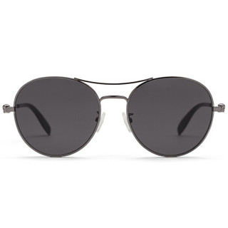 亚历山大·麦昆Alexander McQueen eyewear太阳镜男女款 国际版圆框墨镜 AM0174S-001 钌红镜框灰镜片 57mm
