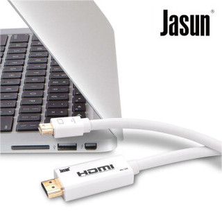 捷顺（JASUN）mini DP/雷电转HDMI线 2米 4K*2K 苹果MacBook笔记本接电视投影仪显示器连接线 JS-130A