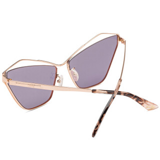 MCQ 麦昆 eyewear 女款太阳镜 国际版金属框太阳镜 MQ0158S-004 金色镜框蓝紫色镜片 54mm