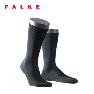 FALKE 德国鹰客 Tiago 丝光棉罗纹商务正装长中筒男袜 黑色black 41-42 14662-3000-41