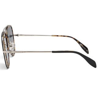 亚历山大·麦昆Alexander McQueen eyewear太阳镜男款 国际版飞行员墨镜 AM0173S-003 银灰镜框银灰镜片 61mm