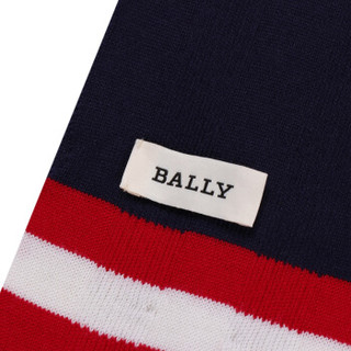 BALLY 巴利 男士藏蓝色羊毛长形围巾 M7LR092K 8S010 750
