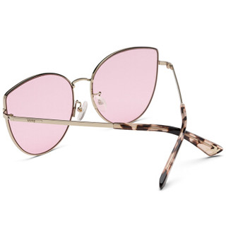 MCQ 麦昆 eyewear 男款太阳镜 亚洲版金属框太阳镜 MQ0184SK-005 金色镜框粉红色镜片 54mm