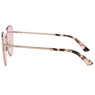 MCQ 麦昆 eyewear 男款太阳镜 亚洲版金属框太阳镜 MQ0184SK-005 金色镜框粉红色镜片 54mm