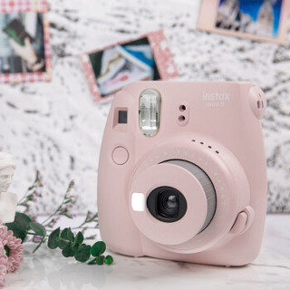 富士一次成像相机（instax）mini9 相机（mini8升级款） 浅莲粉 实用套餐（含10张胶片）