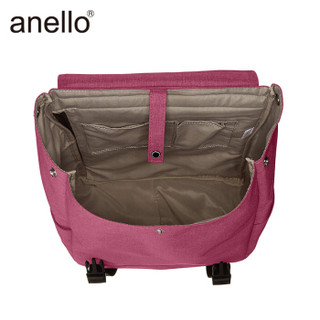 anello 阿耐洛 自营旗舰店 潮流时尚高密度翻盖双肩背包H1151粉红色