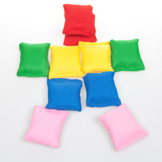 米字熊 儿童沙包扁形沙袋 可水洗涤纶丢沙包 幼儿园小学投掷游戏玩具 10个装