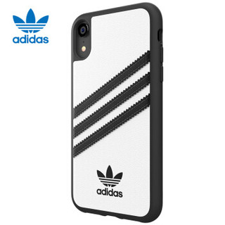 adidas（阿迪达斯）iPhone XR6.1英寸 手机壳潮牌 三条杠Samba系列潮男耐用TPU全包防摔保护套白色