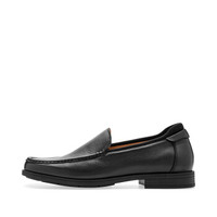 le saunda 莱尔斯丹 时尚商务休闲圆头套脚低跟男驾车单皮鞋 LS 9TM34303 黑色 42