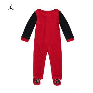 乔丹Jordan 男幼婴儿童连身长袖爬爬服新款儿童装春秋装潮装保暖带帽连体衣83361SE302健身红 18M