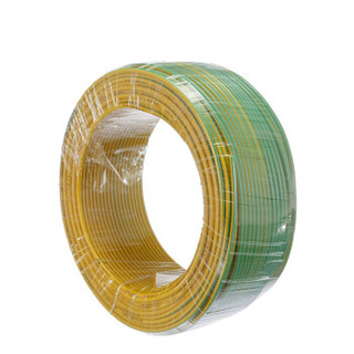 金山 电线电缆 国标阻燃单芯多股塑铜软线ZR-BVR1.5平方毫米 双色 100米/盘