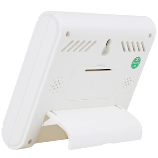 绿之源 电子温湿度计 浴室温度计家用办公高精度干湿度计室内婴儿房温湿度计表带时间闹钟