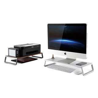 UP 埃普 ID-20 笔记本电脑显示器增高架置物架底座木质铝合金属脚架办公桌面键盘收纳架显示屏液晶屏幕支架