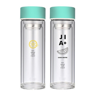 佳佰 Jiabai-G004 高硼硅玻璃杯 320ml 柠檬
