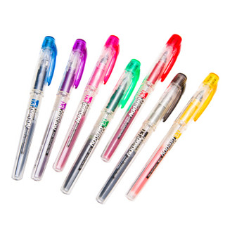 白金（PLATINUM）PPQ-200透明彩色钢笔 学生练字书写 彩色墨水透明笔杆0.5-0.6mm 紫色