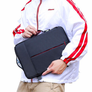 云动力 手提电脑包14.1英寸 男士单肩斜跨苹果联想戴尔笔记本内胆包T-200M 黑色