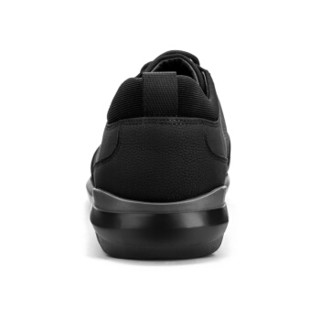 le saunda 莱尔斯丹 时尚休闲运动圆头系带平底男板鞋 LS 9TM88602 黑色 39