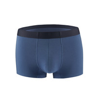 杜比骑士 男士内裤男莫代尔超柔透气性感无痕裸感系列平角内裤男内裤 3条短裤多色 XL 9757R (蓝色、XL、平角裤、莫代尔面料)