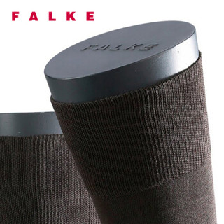 FALKE 德国鹰客 Tiago 丝光棉罗纹商务正装长中筒男袜 深褐色brown 43-44 14662-5930-43