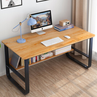 蔓斯菲尔（MSFE）电脑桌 台式家用简约书桌办公桌带书架学习桌