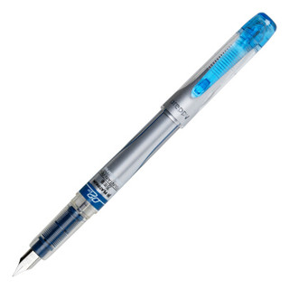 白金（PLATINUM）PPQ-300 透明彩色塑料钢笔 学生练字笔墨水笔0.38mm 蓝色