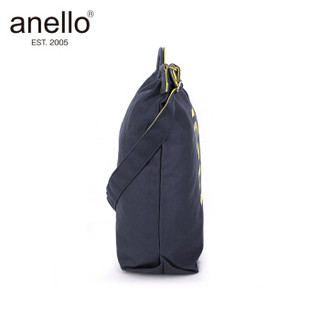 anello 阿耐洛 时尚大logo棉质帆布两用手提包单肩包AU-S0061藏蓝色