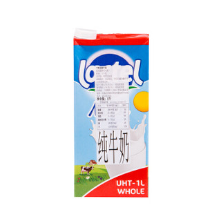 兰特 Lactel 进口牛奶香浓全脂奶纯牛奶家庭分享装高温灭菌常温奶早餐 1L*12 整箱