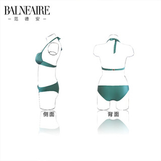 范德安（BALNEAIRE）80668 欧美性感比基尼泳衣女 小胸钢托聚拢三角分体bikini游泳衣 绿色 M