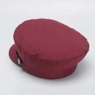 纪维希（Jiweixi） 帽子 女士贝雷帽海军帽 韩版纯色鸭舌帽日系学生百搭军帽 JWX603 酒红色