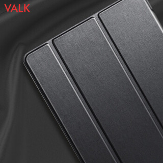 VALK 苹果2018新款全面屏iPad Pro 12.9英寸保护套 ipad保护壳平板电脑保护套商务皮套 雨丝纹材质 灰色