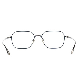 MASUNAGA增永眼镜男女复古手工全框眼镜架配镜近视光学镜架DESKEY #45 蓝框银腿