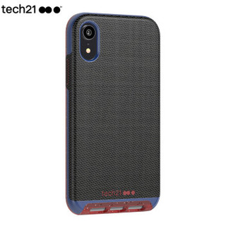 Tech21苹果新品iPhone Xr全包手机壳 6.1英寸保护套 轻奢皮质款时尚酷黑 摄像头保护 支持无线充电