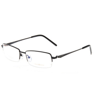 海伦凯勒 近视眼镜框男款 时尚商务款钛架 半框光学眼镜架 H9302 T03黑色