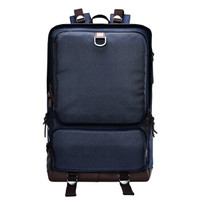 POLO 双肩包休闲旅行男士背包大容量防水牛津布电脑包可装15.6英寸ZY090P022J 蓝色