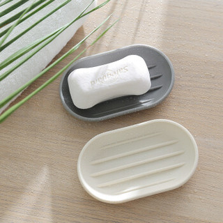 百字 肥皂盒 创意浴室肥皂盒 卫生间洗澡香皂盒洗手肥皂架置物盒 灰色