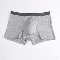 ROMON 罗蒙 男士内裤男中腰平角裤四角裤男式u凸短裤头宽腰弹力棉质4条混色装 M5221B 活力纯色 2XL (活力纯色、XXL、平角裤、棉)