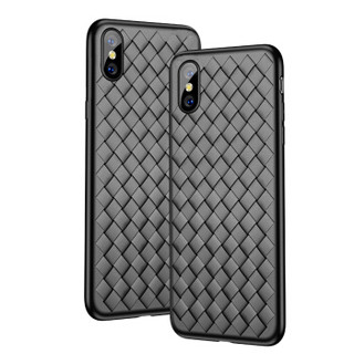 瓦力（VALEA）iPhoneXS手机壳苹果XS手机套 编织防摔全包磨砂保护套  5.8英寸骑士黑