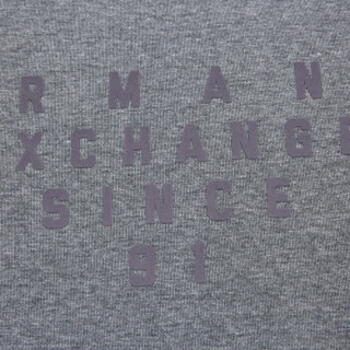 ARMANI EXCHANGE阿玛尼奢侈品男士简约休闲logo贴花针织衫 6ZZMAQ-ZJBGZ GREY-4930 XL