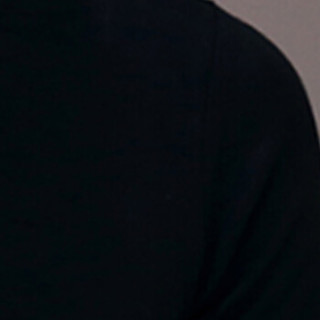 卡帝乐鳄鱼（CARTELO）T恤  男士时尚休闲纯色圆领打底衫T恤D303-T508黑色2XL