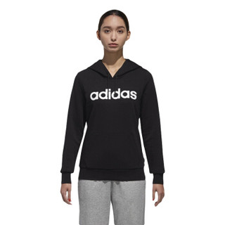 adidas 阿迪达斯 NEO 女子 休闲运动系列 W CE HOODIE 运动 套头衫 DM4144  黑色  L码