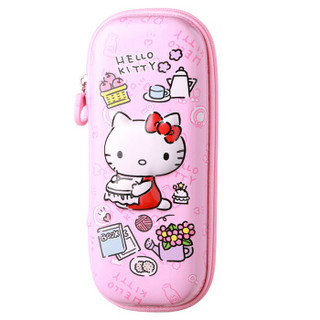 Hello Kitty凯蒂猫笔袋大容量3D防泼水可爱文具盒铅笔盒 E6032K3