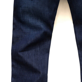 南极人（Nanjiren）舒适修身商务时尚休闲牛仔长裤男 NJR8020蓝黑色 30码