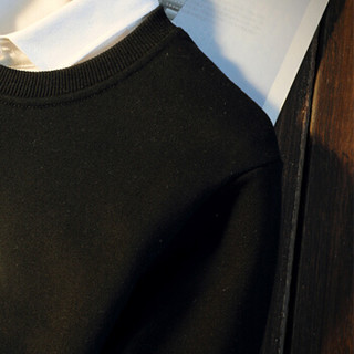 南极人（Nanjiren）卫衣男套头连帽上衣时尚男装韩版潮流休闲外套 MLWY1007 黑色 2XL