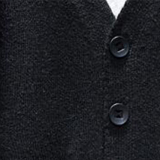 鳄鱼恤（CROCODILE）针织衫 2018秋冬新款男士时尚V领修身开衫毛衣 4016-1-M7 黑色 M