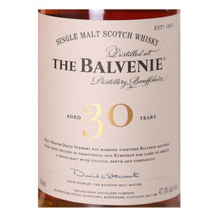 苏格兰百富（The Balvenie）洋酒 百富30年陈酿单一纯麦威士忌700ml